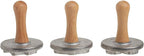 Nordic Ware 01233 Holiday Cast Cookie Stamps, 3-inch rounds, Silver
