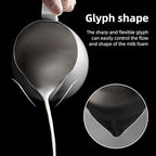 Bincoo Milk Frothing Pitcher,Espresso Milk Frothing Pitcher Stainless Steel 20oz/600ML Coffee Milk Frother Cup with Measurement Lines,Ergonomic Handle for Latte Art & Cappuccino