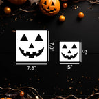 Halloween Stencils Pumpkin Face Stencils Reusable Ghost Face Stencil for Painting on Wood Fabrics DIY Crafts Decor