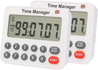 Digital Countdown Kitchen Timer - AIMILAR AY4052-2 Magnetic Count Up Down Cooking Timer with Magnet Back Loud Alarm Directly Input Hours Minutes and Seconds (2 Pack)