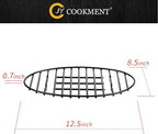 JY COOKMENT Roasting Rack with Integrated Feet, Cooling Drying Rack With Enameled Coating, PTFE Free, Great for Cooking, Roasting, Drying, Grilling, Dishwasher Safe (12.5"x8.5")