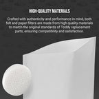 Complete Filter Replacement Set for Toddy Cold Brew System - Includes 10 Reusable Felt Filters and 50 Paper Filter Bags