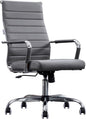 Home Office Chair Ribbed, Modern Leather Conference Room Chairs, Ergonomic by BOWTHY