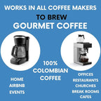 Ground Coffee | Colombian Medium Roast Low Acid Mold Free Pouches | Bulk Packets | Gourmet Columbian Powder Packs for 12 Cup Drip Maker | Premium Highest Rated Individual Premeasured Commercial Bags