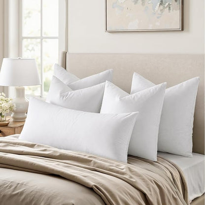 MIULEE 30x30 Euro Pillow Inserts, Double-Layer Down-Proof Cotton Cover - Image 3