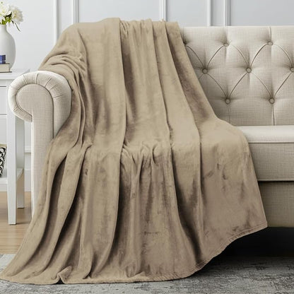 Utopia Bedding Ultra Soft Fleece Bed Blanket Throw Size Camel | Microfiber by UTOPIABEDDING