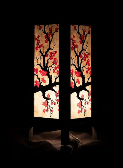 RED BERRY THAILAND LANNA LAMP Japanese Sakura/Cherry Blossom LAMP - Image 3