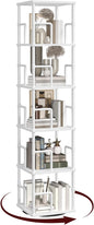 MAHANCRIS 5-Tier Rotating Bookshelf, Freestanding Corner Bookshelf, 360° by MAHANCRIS
