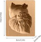 Wooden Cookie Biscuit Mold, 3D Baking Embossing Craft Decorating Tool, Suitable for Halloween Thanksgiving Christmas Kitchen DIY