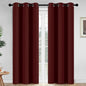 Yakamok Room Darkening Curtains 42x84 inch Length Burgundy Red-Living Room | 2 by Yakamok