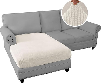 H.VERSAILTEX Sectional Couch Covers 1 Piece Chaise Slipcover L Shape Separate - Image 2