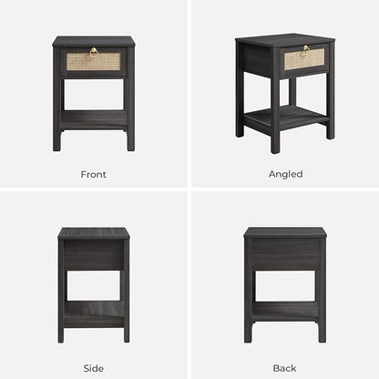 SICOTAS Rattan Nightstand, Rattan Decor Drawer - Image 11