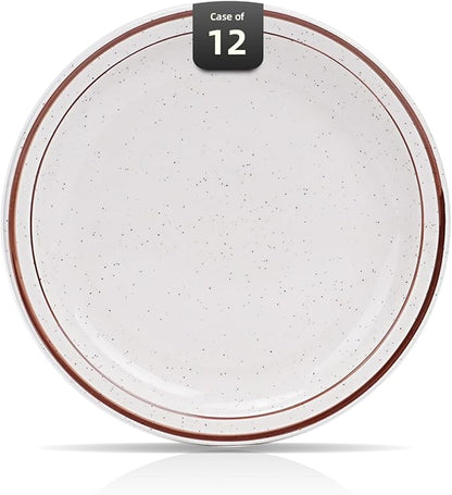 Stoneware Narrow Rim Brown Speckle, Plate 10.5", Case of 12