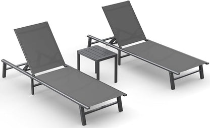 Ciokea Foldable Outdoor Lounge Chair Set of 2 by CIOKEA