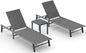 Ciokea Foldable Outdoor Lounge Chair Set of 2 by CIOKEA