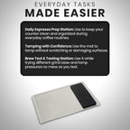 Rattleware Grinder Tray with Tamping Mat - Mess-Free Coffee Experience, Easy Clean, & Sleek Design for The Espresso Enthusiast (13" x 9.75")