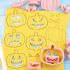 Mini Pumpkin Cookie Cutters, DIY 3d Halloween Raised Design Cookie Stamps, Cookie Cutter Set suitable for Frosting Decoration, Mini Gingerbread Pie Molds, Day of The Dead Decorations (Pumpkin)
