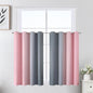 Ombre Grey and Pink Blackout Curtains 36 Inch Long | Thermal Insulated Grommet by ESTELARTEXTILER