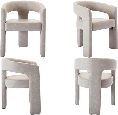 VESCASA Faux Leather Barrel Dining Chair - Image 7
