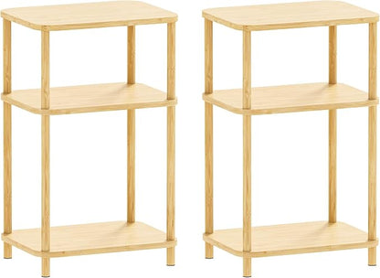 Bamboo End Table, Side Table for Small Space by Alifewithtasteandstyle