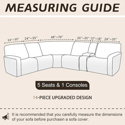 Arfntevss Sectional Recliner Couch Covers Velvet Washable Corner Sectional Sofa - Image 2