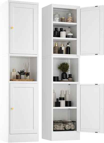 YAUWOH 2-Door Metal Storage Cabinet, Tall Slim Pantry Organizer by YAUWOHFactoryOutletsColorfulMetalFurniture