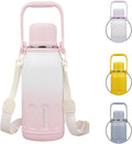 BJPKPK Insulated 40oz Thermos Water Bottle with Lid and Carry Handle Dishwasher Safe Stainless Steel Water Bottles,Pink Pearl