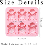 2 Pcs Turtle Ice Cube Molds, 6 Cavity Turtle Shaped Silicone Molds, for Chocolate, Candy, Jello, Wax Melts, Muffin, Cupcake Cake Decor, Gummies