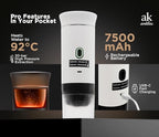 3-in-1 Portable Coffee Maker – Electric Espresso Machine for Travel – Compatible with Ground Coffee, NS & DG Capsules – USB-C Rechargeable Portable Espresso Maker (White)