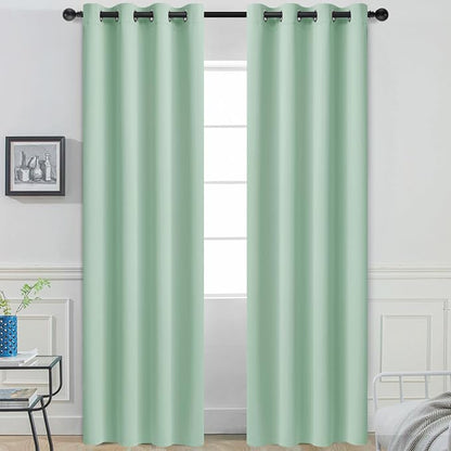 Yakamok Room Darkening Curtains 52x96 inch Light Sage Green-Living Room | 2 by Yakamok