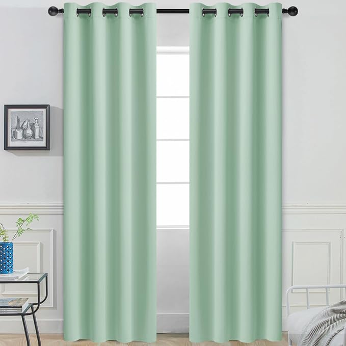 Yakamok Room Darkening Curtains 52x84 inch Light Sage Green-Living Room | 2 by Yakamok
