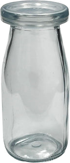 6.76 oz / 200ml Vintage Glass Bottle with Leakproof Clear Lid, Reusable & Eco-Friendly – Ideal for Milk, Juices, Smoothies, Infused Water, BPA-Free Glass Bottle (72-Pack)