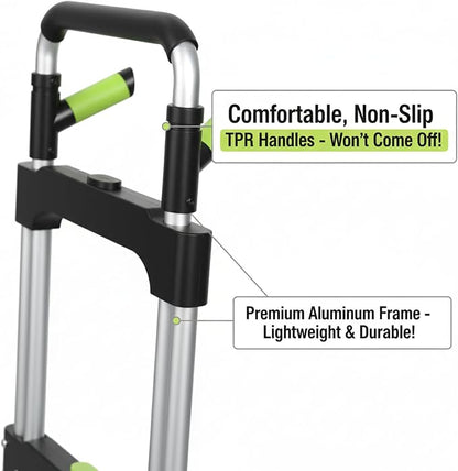 Leeyoung Folding Hand Truck and Dolly, 309 lb Capacity Aluminum Portable Cart - Image 8