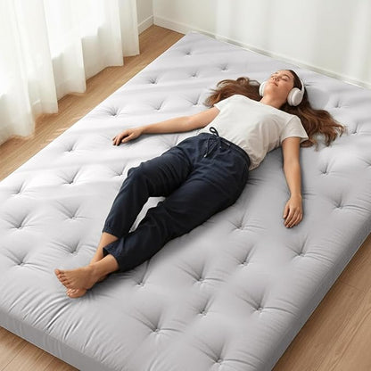 ZonLi Japanese Floor Futon Mattress Queen Size 80"x 60", 100% Cotton Cover by Zonli