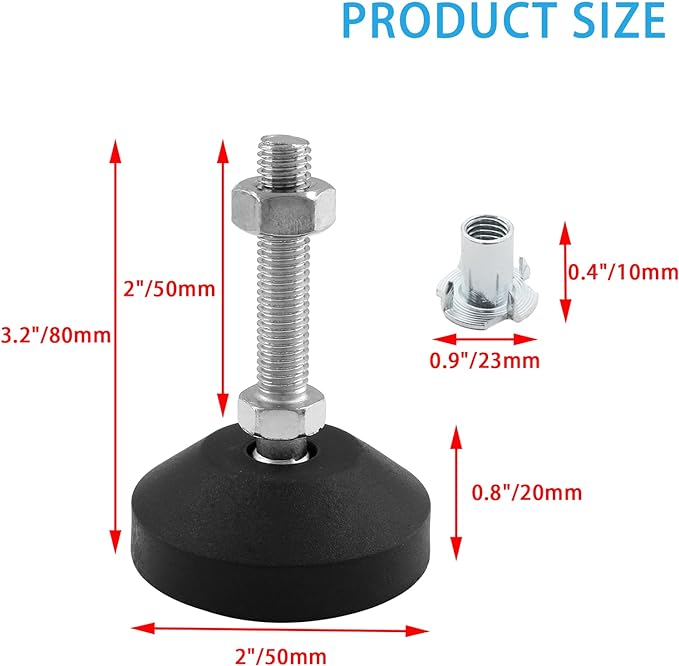 Luomorgo 4 Pcs M10 Leveling Feet - Image 2