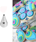 Cake Decorating Set, 5 Pieces Stainless Steel Icing Piping Nozzles Tips Kit - Christmas Holiday Birthday Anniversary Wedding Cupcakes Cakes Cookies Dessert Candy Pastry DIY Making Tools #5
