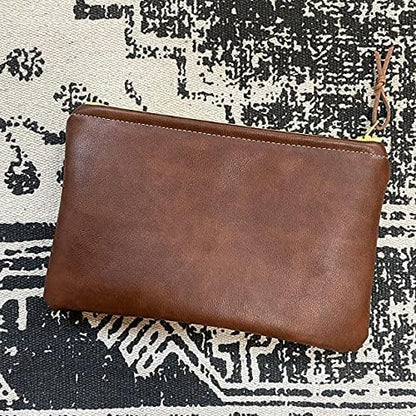 NAT Leathers | Tan Mid Brown Soft Faux Vegan Leather PU | 5 Yards Cut by The - Image 7