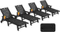 Patio Chaise Lounge Chair Set of 4, Oversize Lounge Chairs by Serique