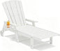 Outdoor Lounge Chair, HDPE 4-Position Adjustable Chaise Lounge Outdoor by Unknown