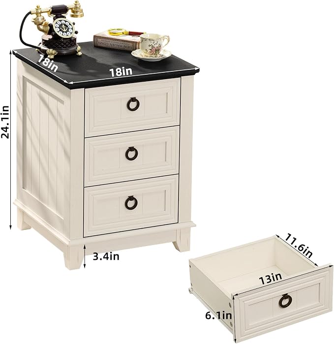 Joaxswe Farmhouse Coffee Table Set of 3, Furniture Set, Coffee Table - Image 3