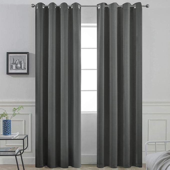 Yakamok Room Darkening Curtains 52x96 inch Length Dark Grey-Living Room | 2 by Yakamok
