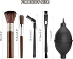 6 Pieces Coffee Brush Set Wooden Cleaning Brush Cleaning Towel and Nylon Espresso Brush for Coffee Machine Group Head, SMALL, Brown, ARE678