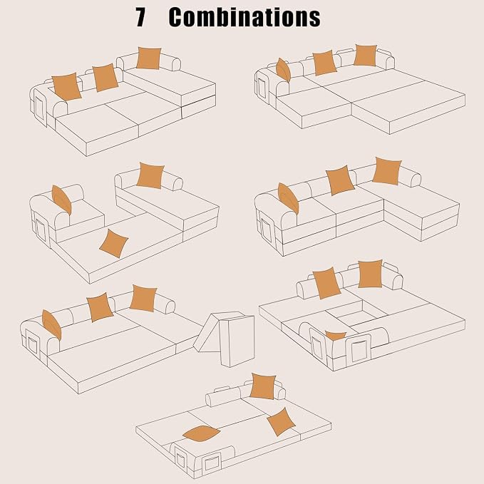 HANXIN 108" Modular Sectional Sofa, Futon Convertible Sofa Bed, Oversized - Image 7