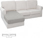 XINEAGE Chaise Cover for L Shaped Sofa, Sectional Couch Covers for Pets by XINEAGE