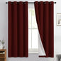 Yakamok Burgundy Red Blackout Curtains 63 Inches Long by Yakamok