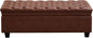 WUTUTUEE 50" Faux Leather Storage Ottoman Bench, Upholstered Rectangle End of by WUTUTUEE