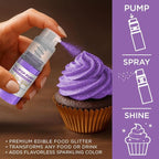 Bakell - Pollipop Purple Tinker Dust (4g, 1x Mini Spray Pump) Edible Glitter for Food, Desserts, and Beverages!
