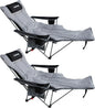 Reclining Camping Chair with Removable Footrest Lounge Chair with Headrest by POEPORE__LOOKGOODFEELGOOD