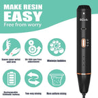 Upgraded Resin Mixer, Handheld Rechargeable Mixer with Minimizing Bubbles,Epoxy Resin Mixer for Resin, Silicone Mixing, Resin Molds, DIY Crafts (Included 4 pcs Paddles) (Black)
