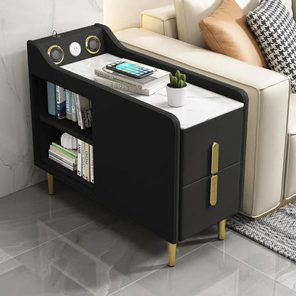 LOVEDIMA Narrow Bedside Table, Slim End Tables - Image 4